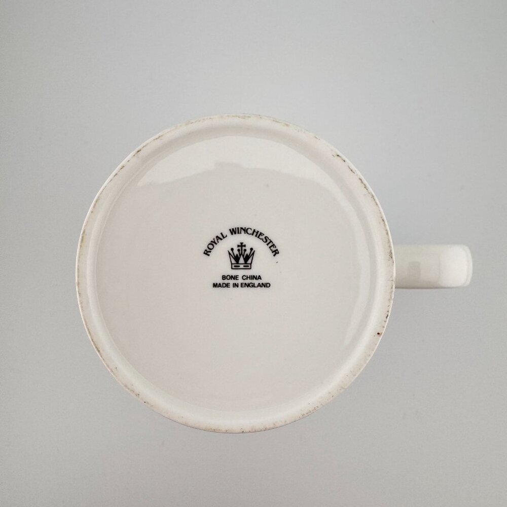 Royal Winchester Coffee Cup Bone China England Pink Roses Mother Love 10 oz - Picture 6 of 6